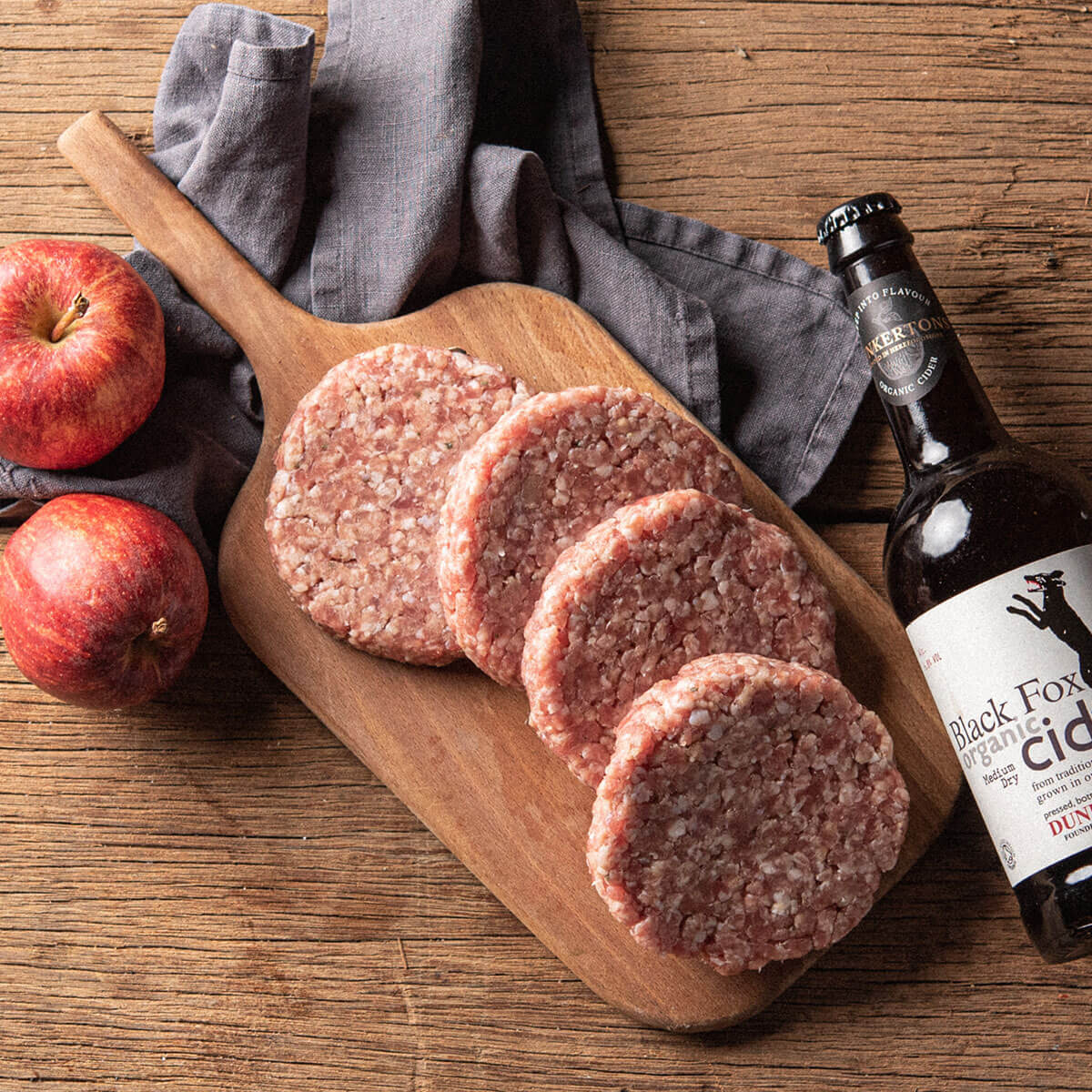 Pork & Apple Burgers (x4)
